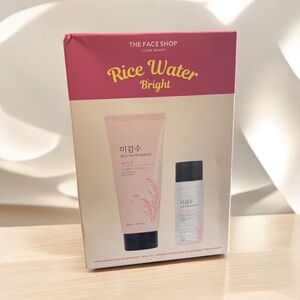 The Face Shop Rice Water Bright Cleanser + Cleansing Oil Set | Double Cleanse